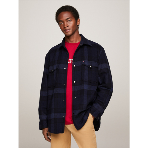TOMMY HILFIGER Relaxed Fit Wool Check Overshirt
